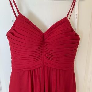 Burgundy floor length dress